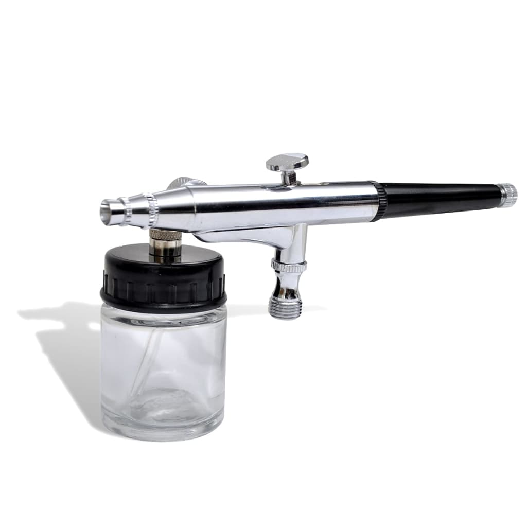 vidaXL Airbrush-Set mit Glasbehälter 0,2 / 0,3 / 0,5 mm Düsen