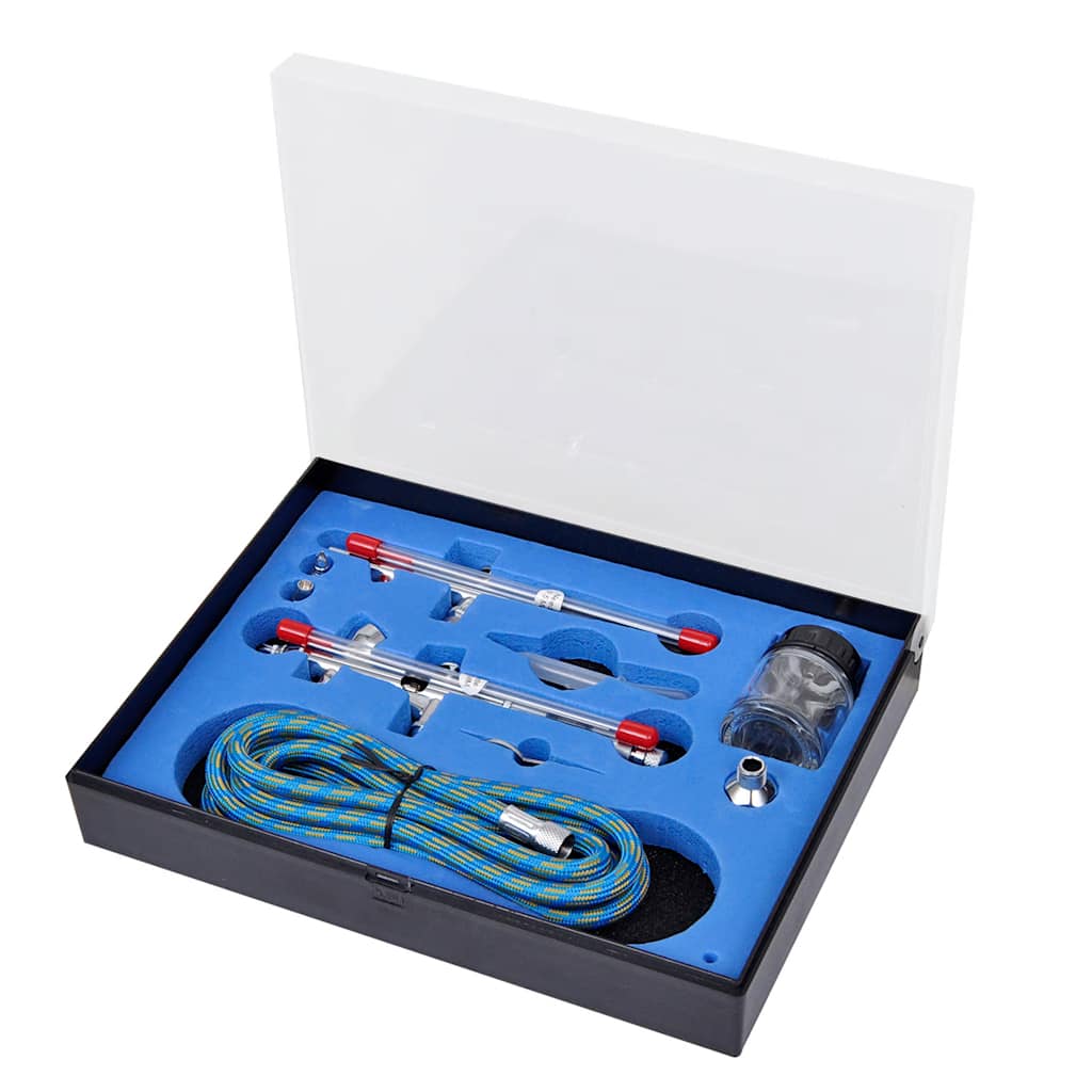 vidaXL Airbrush-Set mit 2 Pistolen