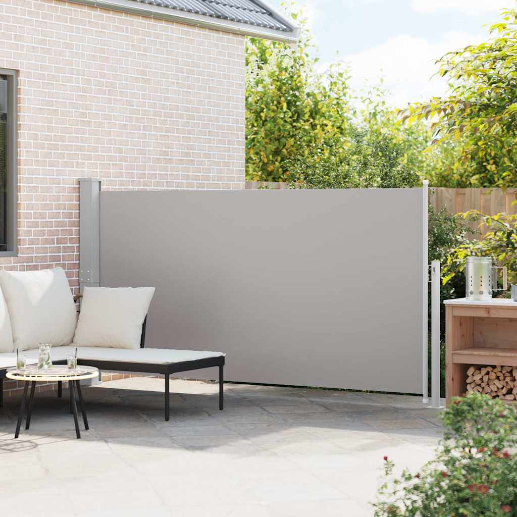 vidaXL Ausziehbare Seitenmarkise 160x300 cm Grau
