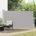 vidaXL Ausziehbare Seitenmarkise 160x300 cm Grau