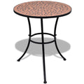 vidaXL Bistrotisch Terrakotta-Rot 60 cm Mosaik