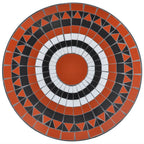 vidaXL Bistrotisch Terrakotta-Rot und Weiß 60 cm Mosaik