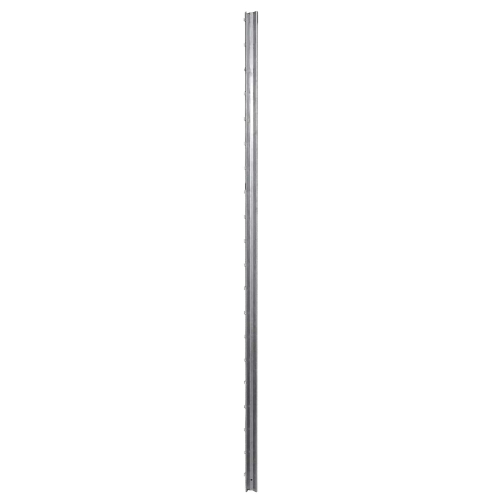 vidaXL Zaunpfosten 10 pcs Silber 200 cm Stahl