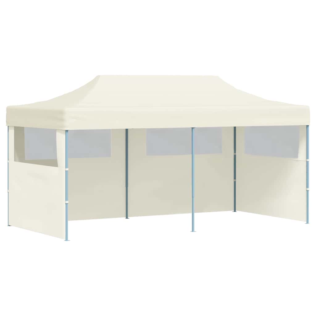 vidaXL Pop-Up-Partyzelt Faltbar Creme 3×6 m