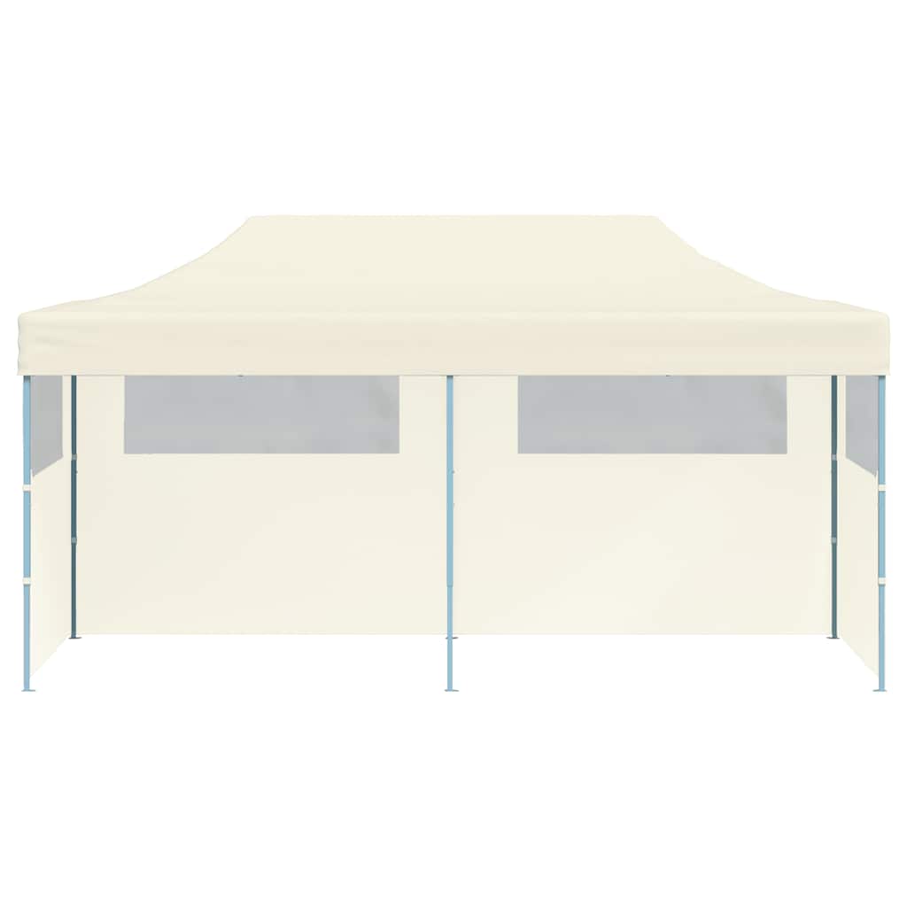 vidaXL Pop-Up-Partyzelt Faltbar Creme 3×6 m