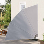 vidaXL Faltbarer Balkonfächer Grau 210×210 cm
