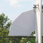 vidaXL Faltbarer Balkonfächer Grau 210×210 cm