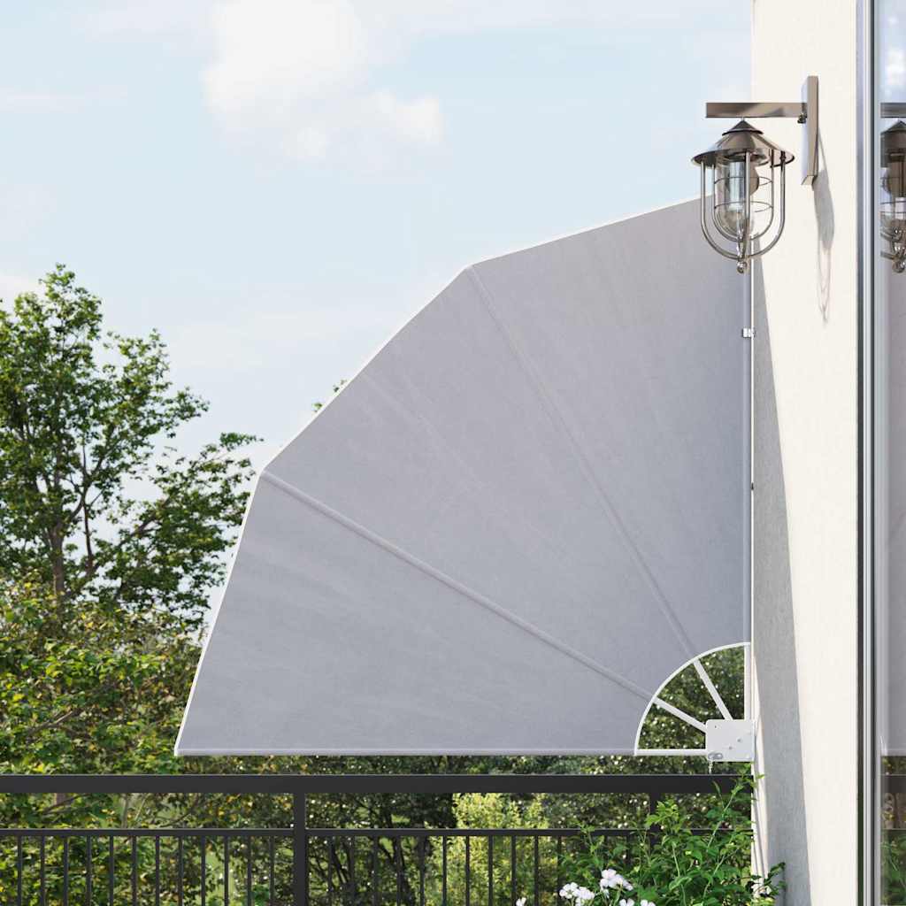 vidaXL Faltbarer Balkonfächer Grau 210×210 cm