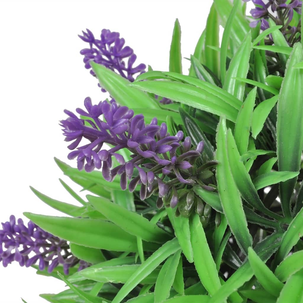 vidaXL Buchsbaumkugel mit Lavendel 2 Stk. Künstlich 28 cm