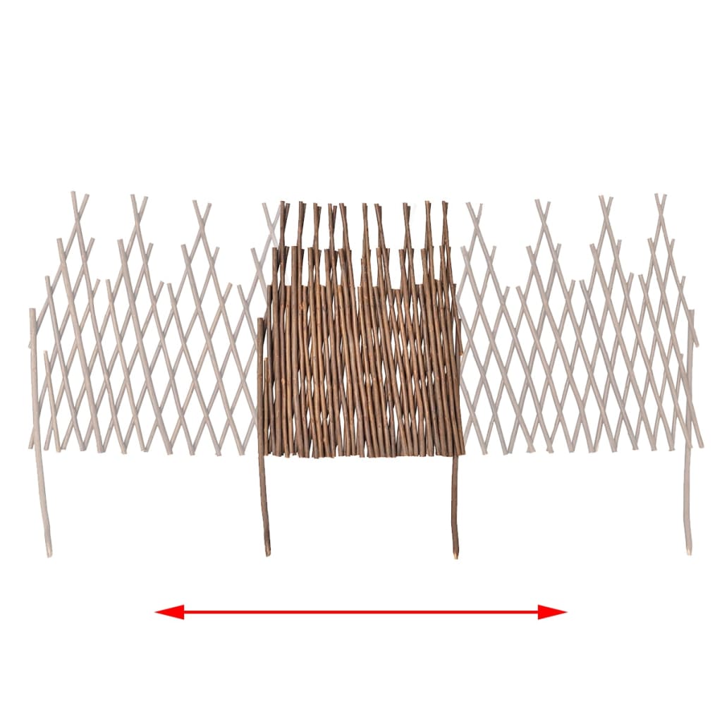 vidaXL Weiden-Spalierzaun 5-tlg. 170x37 cm