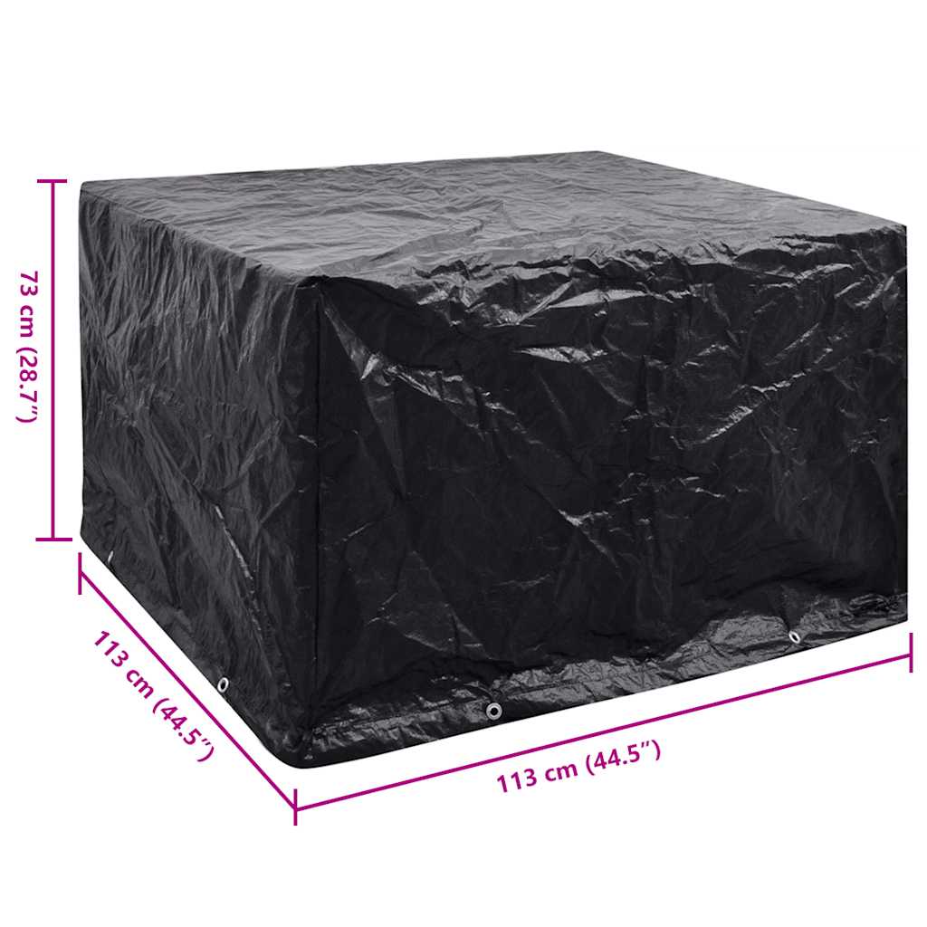 vidaXL Gartenmöbel-Abdeckung 8 Ösen 113x113x73 cm