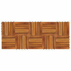 vidaXL Terrassenfliese 10 pcs Braun 30 x 30 cm Akazien-Hartholz