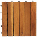 vidaXL Terrassenfliese 10 pcs Braun 30 x 30 cm Akazien-Hartholz