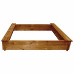 vidaXL Sandkasten Holz Quadratisch