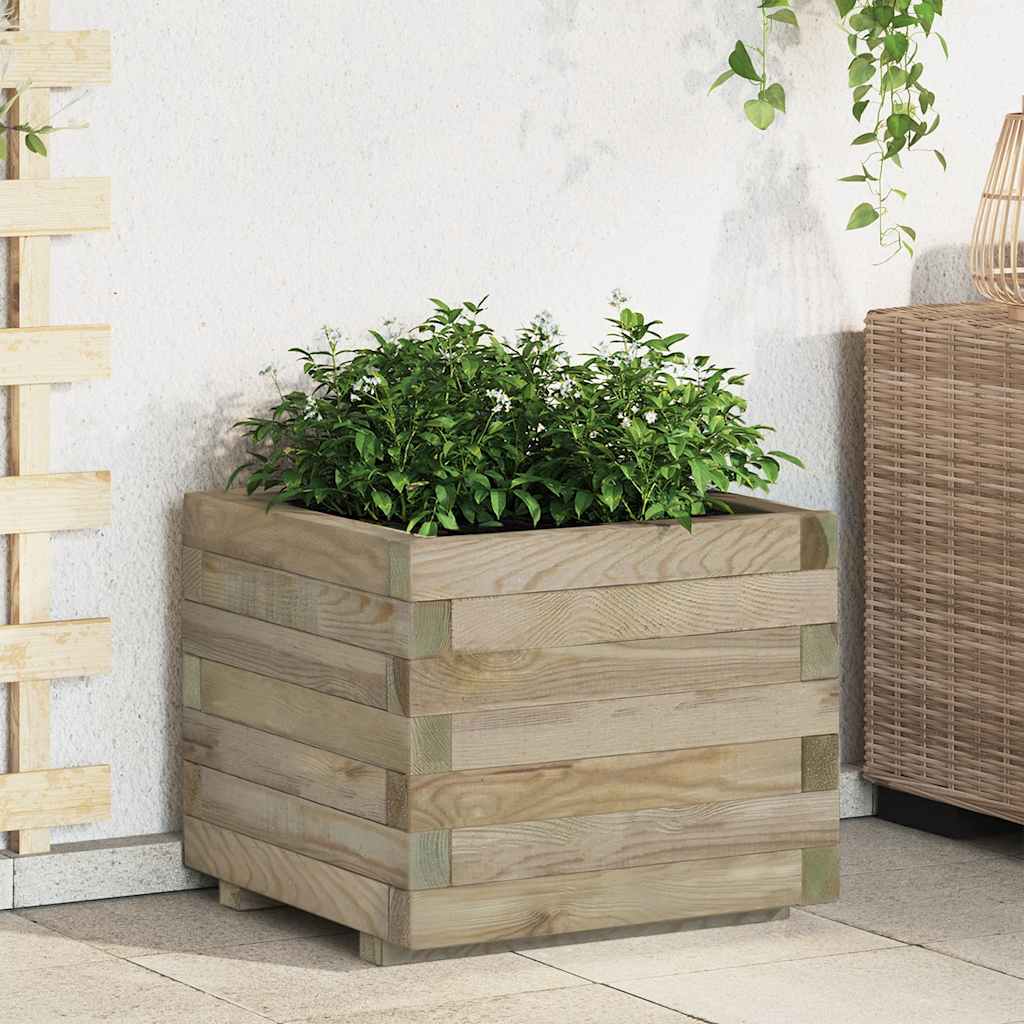 vidaXL Hochbeet 50x50x40 cm Holz Quadratisch