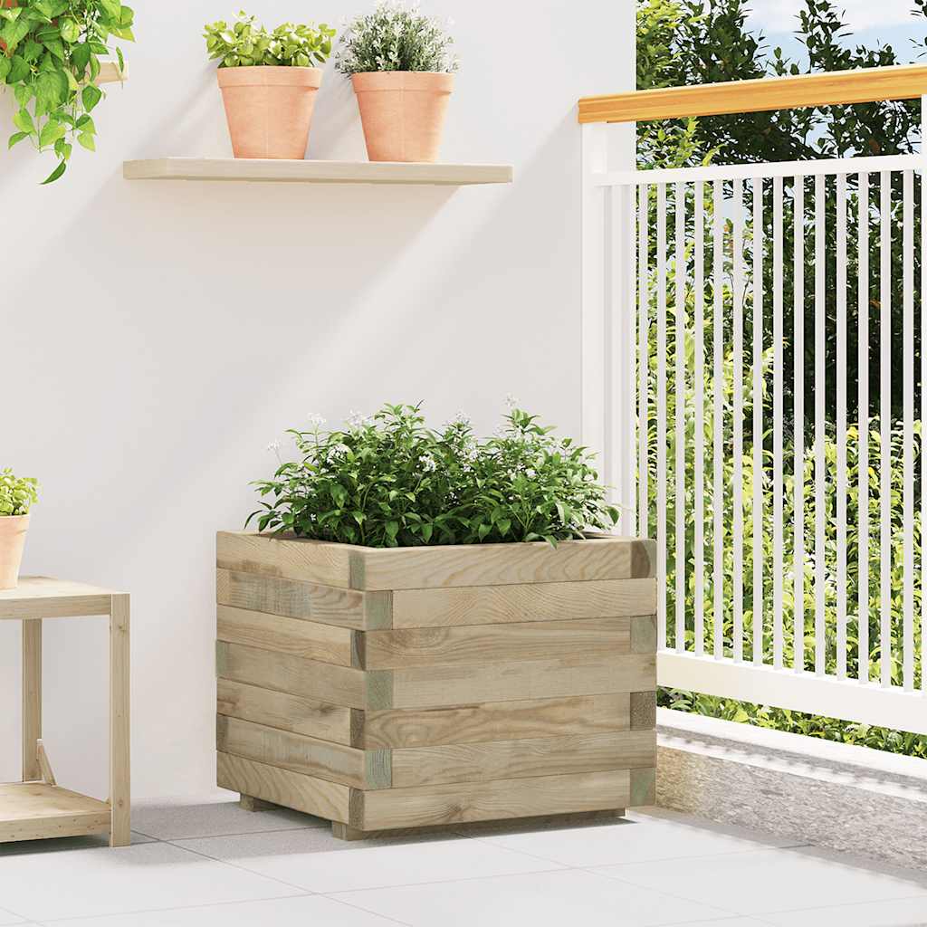 vidaXL Hochbeet 50x50x40 cm Holz Quadratisch