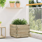 vidaXL Hochbeet 50x50x40 cm Holz Quadratisch