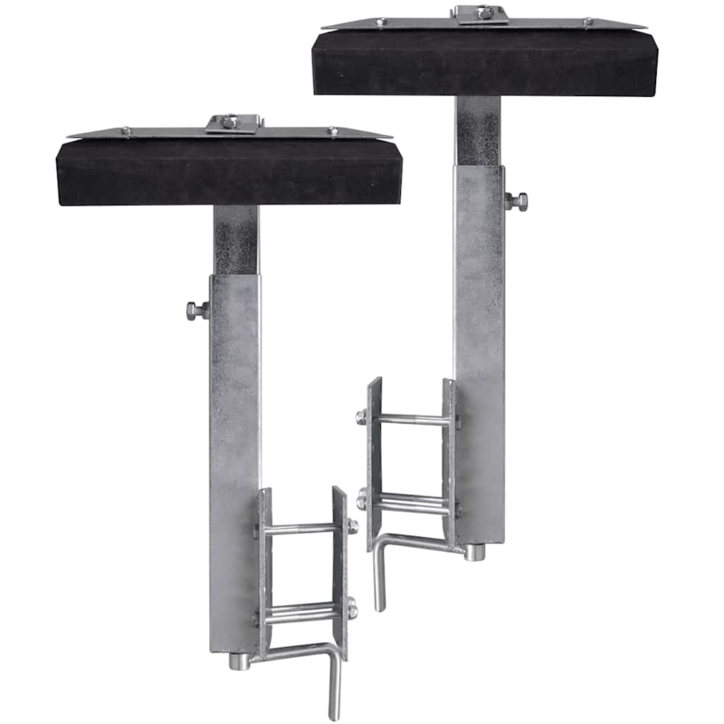 vidaXL Bootstrailer-Stützen Vollgummi 2er-Set 63 - 88 cm