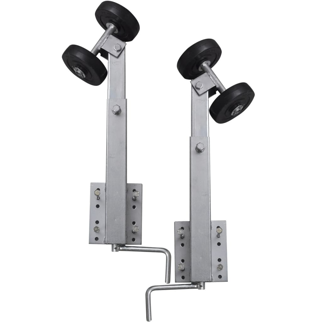 vidaXL Bootstrailer-Stützen Doppelrollen 2er-Set 59-84 cm