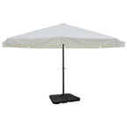 vidaXL Sonnenschirm Aluminium Tragbarer Sonnenschirmständer Weiß