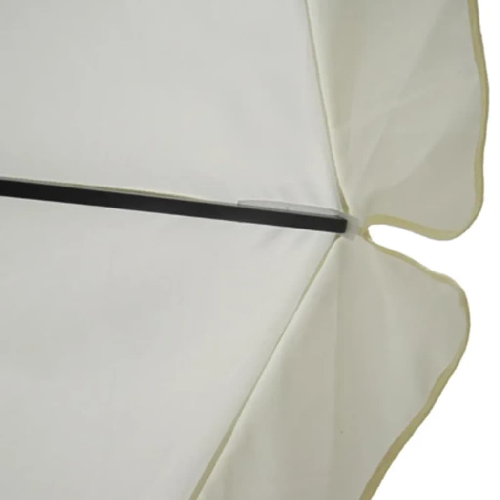 vidaXL Sonnenschirm Aluminium Tragbarer Sonnenschirmständer Weiß