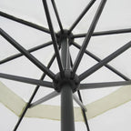 vidaXL Sonnenschirm Aluminium Tragbarer Sonnenschirmständer Weiß