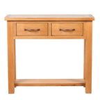 vidaXL Konsolentisch mit 2 Schubladen 83x30x73 cm Massivholz Eiche
