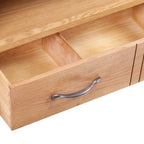 vidaXL TV-Schrank mit Schublade 88x42x46 cm Massivholz Eiche