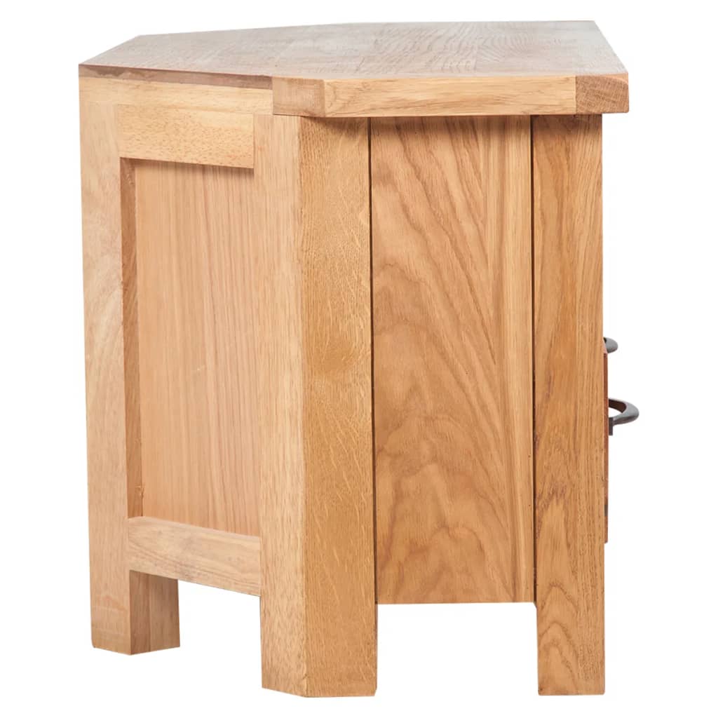 vidaXL TV-Schrank mit Schublade 88x42x46 cm Massivholz Eiche