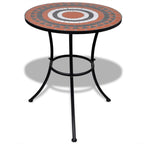 vidaXL 3-tlg. Bistro-Set Keramik Terrakotta und Weiß