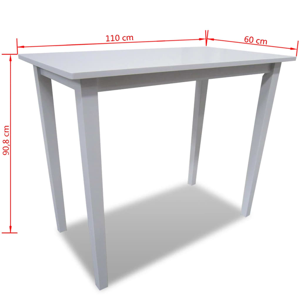 vidaXL Bartisch Holz Weiß