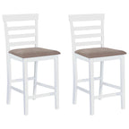 vidaXL Barhocker 2 Stk. Weiß Stoff