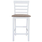 vidaXL Barhocker 2 Stk. Weiß Stoff