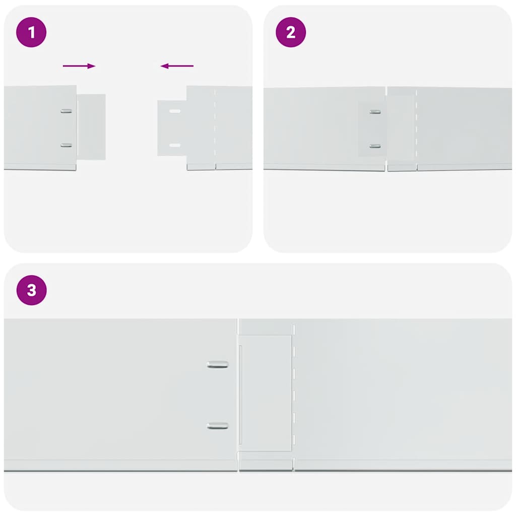 vidaXL Flexible Rasenkante 10-er Set Verzinkter Stahl 100x14 cm