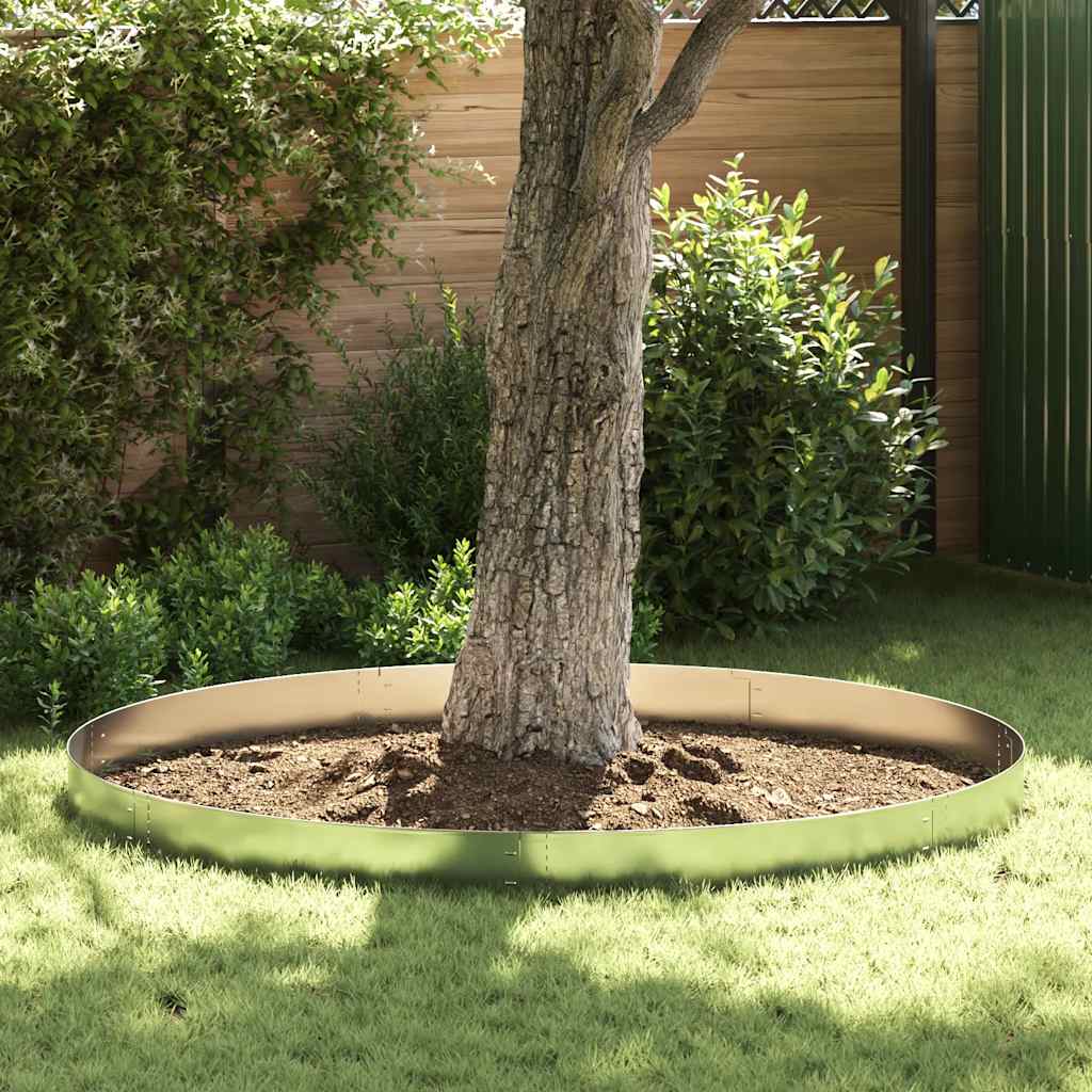 vidaXL Flexible Rasenkante 15-er Set Verzinkter Stahl 100x14 cm