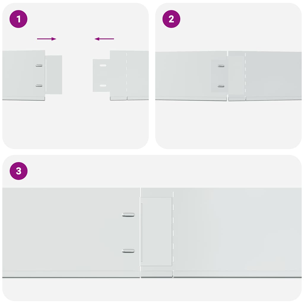 vidaXL Flexible Rasenkante 20-er Set Verzinkter Stahl 100x14 cm