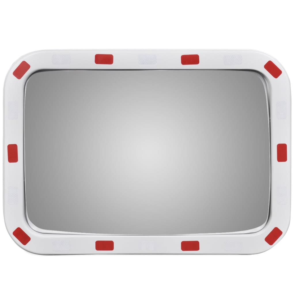 vidaXL Verkehrsspiegel Konvex Viereckig 40×60 cm mit Reflektoren
