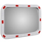 vidaXL Verkehrsspiegel Konvex Viereckig 40×60 cm mit Reflektoren