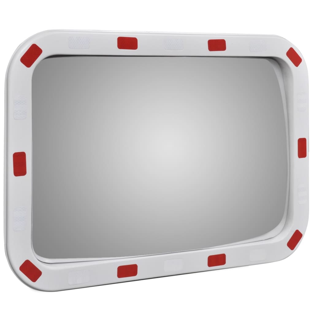 vidaXL Verkehrsspiegel Konvex Viereckig 40×60 cm mit Reflektoren