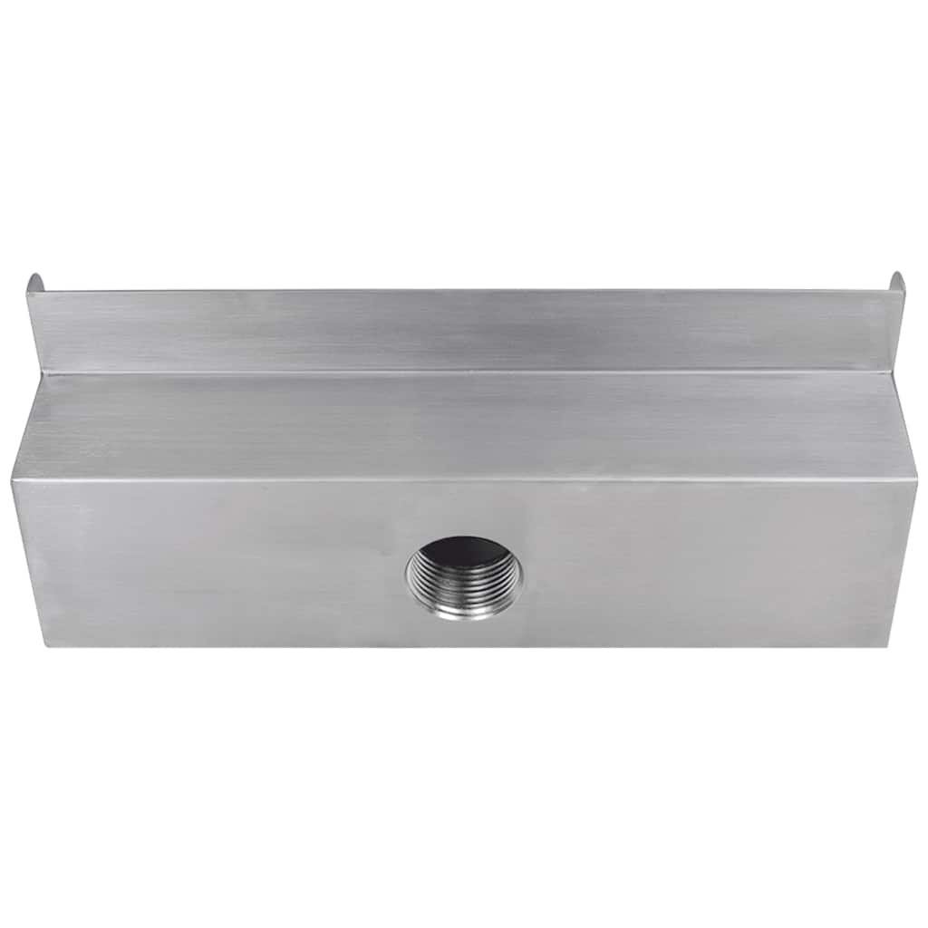 vidaXL Pool-Wasserfall Fontäne Rechteckig Edelstahl 30 cm