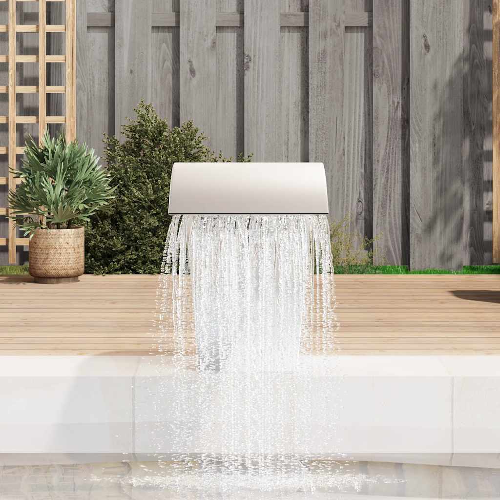 vidaXL Garten-Wasserfall Pool-Fontäne Edelstahl 45x30x60 cm