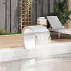 vidaXL Garten-Wasserfall Pool-Fontäne Edelstahl 45x30x60 cm