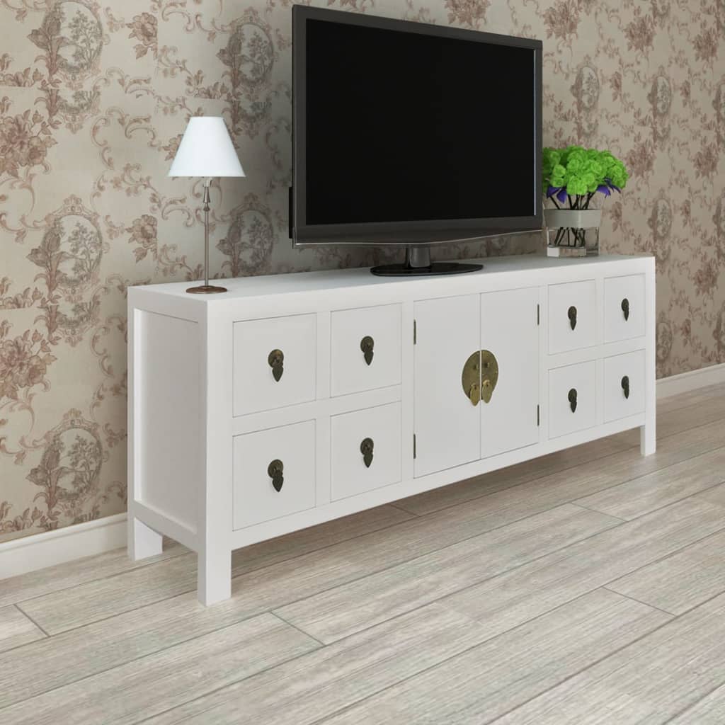 vidaXL Sideboard Holz Asiatisches Design 8 Schubladen 2 Türen