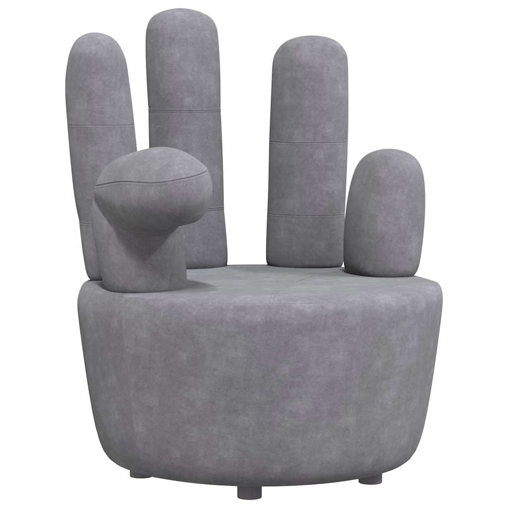 vidaXL Sessel in Handform Grau Samt