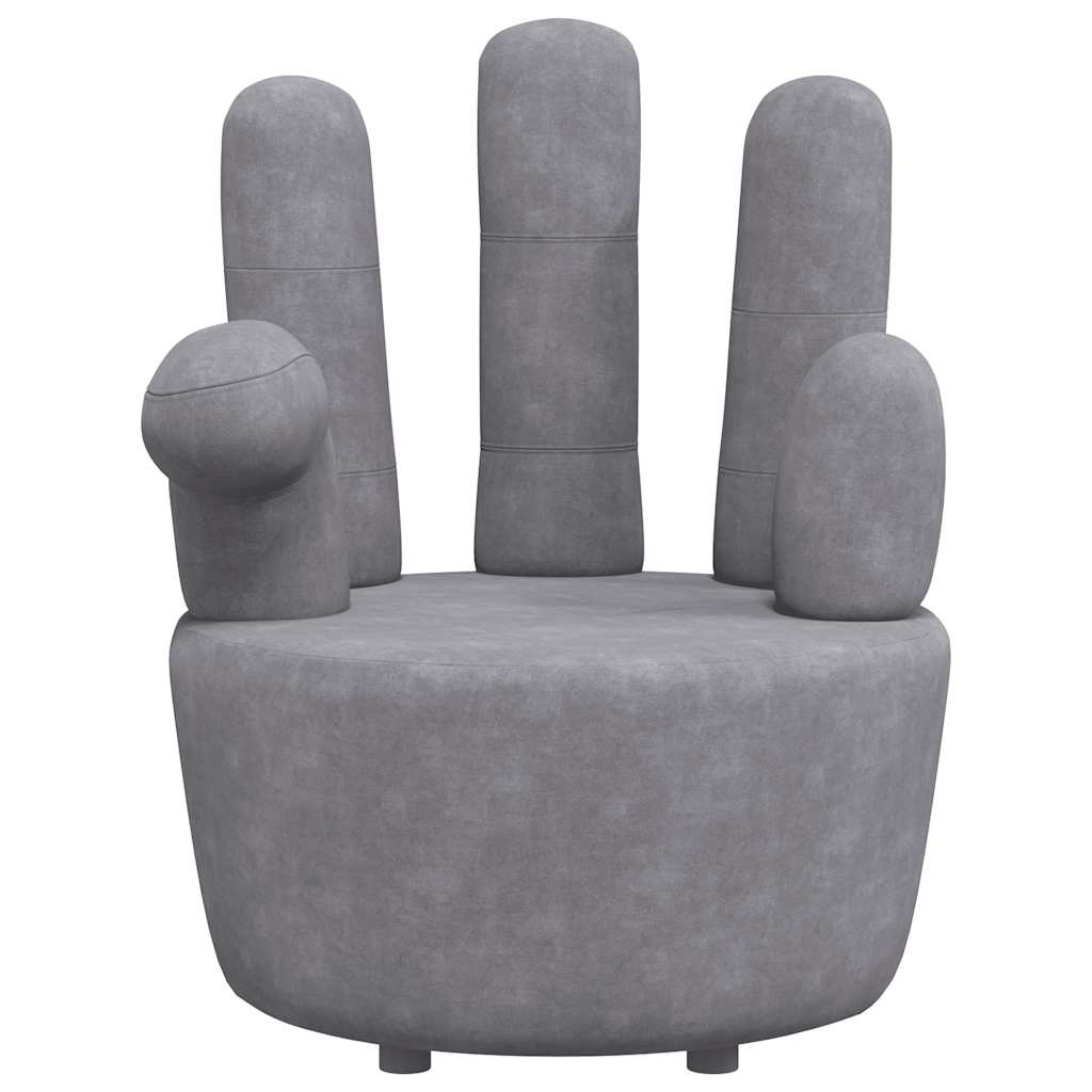 vidaXL Sessel in Handform Grau Samt