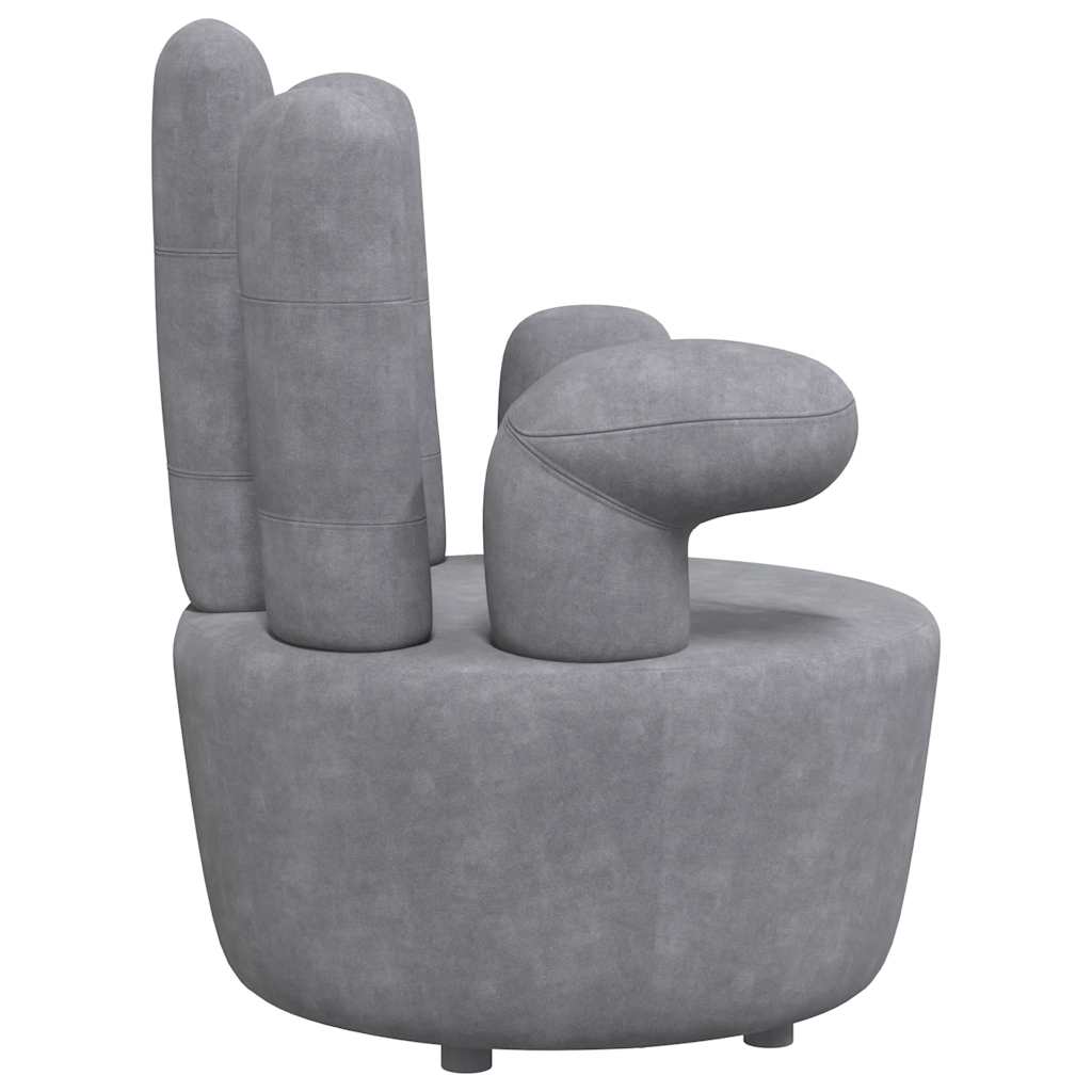 vidaXL Sessel in Handform Grau Samt