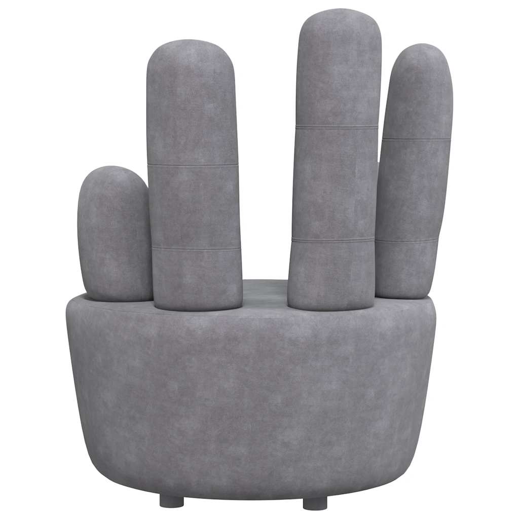 vidaXL Sessel in Handform Grau Samt