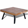 vidaXL Couchtisch Quadratisch Altholz Teak