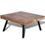 vidaXL Couchtisch Quadratisch Altholz Teak