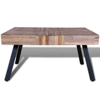 vidaXL Couchtisch Quadratisch Altholz Teak